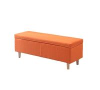 HGFVNFVKHA Coffre de Rangement Intérieur, Housse de Siège Amovible, Banc Entree Anti-Basculement, Poufs pour Le Salon dans Une Variété de Tailles et de Couleurs(Orange,120cm/47.2in)