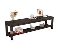 HGFVNFVKHA Petit Meuble TV avec Étagère de Rangement, Meuble TV Chambre avec Plateau Épais et Coins Arrondis, pour Salon ou Séjour(Black,200x35x45)