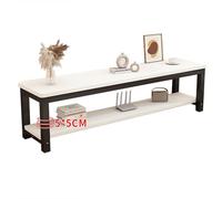 HGFVNFVKHA Petit Meuble TV avec Étagère de Rangement, Meuble TV Chambre avec Plateau Épais et Coins Arrondis, pour Salon ou Séjour(White,180x35x45)