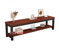 HGFVNFVKHA Petit Meuble TV avec Étagère de Rangement, Meuble TV Chambre avec Plateau Épais et Coins Arrondis, pour Salon ou Séjour(Brown,180x35x45)