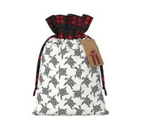 HGFVY 1 sac fourre-tout avec cordon de serrage Motif tortues de mer 21,1 x 30 cm Pour cadeau de Noël et rangement et étiquettes cadeaux en papier kraft