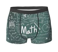 HGFVY Formulas Shapes Theory Math Leçon Word Printing Mens Fashion Underwear Boxer Slip S M L Xl Xxl Pour intérieur et extérieur, noir, Medium