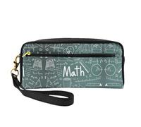 HGFVY Formulas Shapes Theory Math Lesson Word Makeup Bag Small Travel Makeup Organizer Bag For Women Double Layer Portable Makeup Bags, noir, One Size