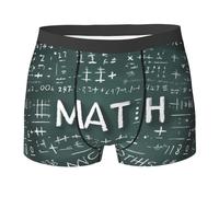 HGFVY Formulas Shapes Theory Math Printing Mens Fashion Underwear Boxer Slip S M L Xl XXL pour intérieur et extérieur, noir, XX-Large