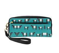 HGFVY Galloway Trousse de maquillage portable double couche Motif vache, noir, One Size
