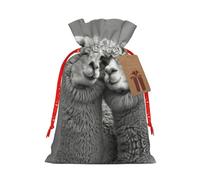 HGFVY I Love Alpacas Sac fourre-tout avec cordon de serrage 4,7 x 17,5 cm pour cadeau de Noël et rangement avec étiquettes cadeaux kraft