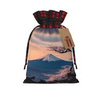 HGFVY Japan Mount Fuji Sac fourre-tout avec cordon de serrage 21,1 x 30 cm pour cadeau de Noël et rangement et étiquettes cadeaux kraft