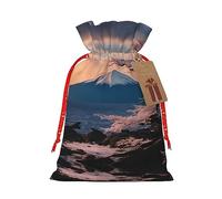 HGFVY Japan Mount Fuji Sac fourre-tout avec cordon de serrage 21,1 x 30 cm pour cadeau de Noël et rangement et étiquettes cadeaux kraft