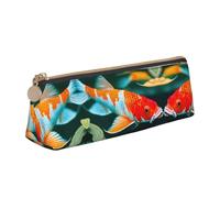 HGFVY Pretty Koi Fish Trousse à crayons multifonction en cuir avec grande capacité de rangement