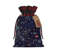 HGFVY Sac fourre-tout avec cordon de serrage Motif carte de la constellation des étoiles 4,7 x 17,5 cm Pour cadeau de Noël et rangement et étiquettes cadeaux en papier kraft