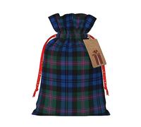 HGFVY Sac fourre-tout avec cordon de serrage Motif tartan écossais Bleu et vert 4,7 x 17,5 cm