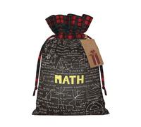 HGFVY School Math 1 sac fourre-tout avec cordon de serrage 4,7 x 17,5 cm pour cadeau de Noël et rangement et avec étiquettes cadeaux kraft