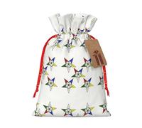 HGFVY Stars Eastern Stars Sac fourre-tout avec cordon de serrage 21,1 x 30 cm pour cadeau de Noël et rangement avec étiquettes cadeaux kraft