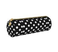 HGFVY Trousse à crayons en PVC noir et blanc à gros pois, petite pochette à stylos, crayons et accessoires