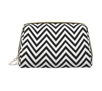 HGFVY Trousse de toilette à rayures en zigzag, organisateur de maquillage pour pinceaux de maquillage, rouges à lèvres, blanc, One Size