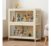 Hggdsac Meuble vitrine Salon, Cabinet de curiosités, vitrine avec Acrylique, Scellé et résistant à la poussière, Plusieurs Couches sont facultatives, pour La Maison-Coffee, 60cm×33cm×73cm, Laiteux