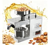 Hggdsac Presse à huile électrique, Presse à huile, Froide/Chaude avec Contrôle de Température, Tige Allongée, Faible Bruit, Économie d'énergie, Facile à nettoyer, Contrôle de la température, 220V