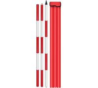 HGhK Tige d'arpentage en aluminium - de qualité robuste avec marquages à échelle rouge/contraste for la construction routes Mât d'arpentage(9.8ft)