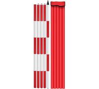 HGhK Tige d'arpentage en aluminium - de qualité robuste avec marquages à échelle rouge/contraste for la construction routes Mât d'arpentage(16.4ft)