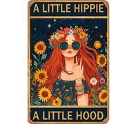 HGIEJPTIK Plaque en métal « Girl Music Is What Feeling Sounds Like » pour maison, bureau, cour, café, décoration murale 20,3 x 30,5 cm
