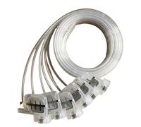 hGiesXgyN Tuyau de Tuyau de Tube d'encre UV de 1,3 m, 6 Couleurs, avec Petits écrous à vis carrés, Compatible avec l'imprimante Epson R330 R290 T50 L800 1390(Transparent White)