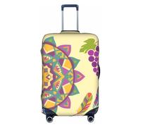 HGIUYDRD Beau motif berger allemand - Housses de valise pour bagages avec tissu élastique extensible, quatre tailles, Raisins et plumes, M