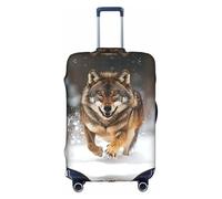 HGIUYDRD Housse de bagage avec imprimé fraises et cerises - Housses de valise pour bagages avec tissu élastique extensible, quatre tailles, Smart Wolf, L