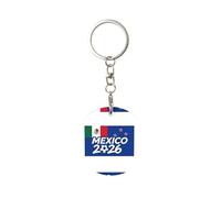 HGIUYDRD Kit de fabrication de porte-clés rond avec drapeau du Sénégal - Anti-rouille - Avec clip et porte-clés pour clés, Drapeau du Mexique., taille unique