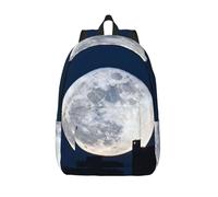 HGIUYDRD Sac à dos de voyage bohème imprimé perle - Sac à dos mignon avec motifs intéressants pour le travail et les voyages, Full Moon, M