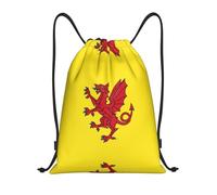 HGIUYDRD Sac à dos léger avec cordon de serrage imprimé drapeau espagnol sac de sport et sac de plage pour voyage et fitness, Drapeau du comté de Somerset, M