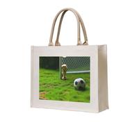 HGIUYDRD Sac fourre-tout réutilisable en toile avec impression trophée esquisse, sac de plage et cadeau de coupe du monde pour un usage quotidien, Polygone Ballon de football, Taille unique