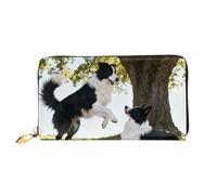 HGIUYDRD Two Puppies Print Portefeuille élégant et compact pour femme Motif double face, Deux chiots, Taille unique