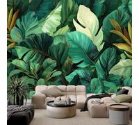 hgjdjhnf Fresque murale représentant des plantes tropicales vertes, effet 3D, pour salon, chambre, chambre d'enfant, décoration murale, 250 cm x 175 cm