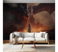 hgjdjhnf Papier peint photo, Dragon maléfique, Effet 3D, Mythologie fantastique japonaise, Chambre, Salon, Poster, 150 cm x 105 cm