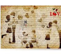 hgjdjhnf Papier peint photo personnalisé de toutes tailles, style européen et américain, nostalgique, amour, hommes et femmes, fond d'écran TV - 350 cm x 245 cm