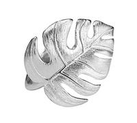 HGJH Bague Argent 925 Dames,S925 Sterling Silver Monstera Bague en Argent Bagues Réglables Mode Simple Bague Ouverte Bague D'Éternité en Argent Charme De Mariage Bijoux Cadeaux pour Filles Dames