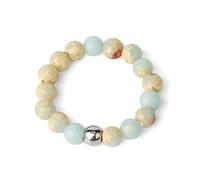 HGJH Bague Femme, Bague en Pierre De Shoushan Naturelle Cordon Élastique Bohème Bague Perlée Bague Ouverte pour Femme Ajustable 7 Anneaux De Pierres Précieuses Reiki Chakra Bague D'Éternité pour Fe