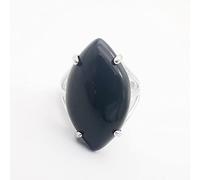 HGJH Bagues pour Femmes, Bijoux en Argent de Mode Tessellation Bagues réglables Marquise Obsidienne Anneaux Ouverts Reiki Pierres précieuses Bijoux pour Femmes Fille Bijoux de Mariage Cadeau