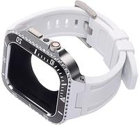 HGJHJJHK Améliorer le boîtier de couverture en alliage en zinc avec sangle de montre en silicone douce ， pour S8 7 Kit de modification de 45 mm Céxe métal