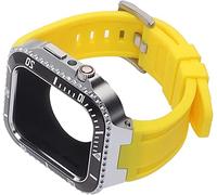 HGJHJJHK Améliorer le boîtier de couverture en alliage en zinc avec sangle de montre en silicone douce ， pour S8 7 Kit de modification de 45 mm Céxe métal