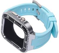 HGJHJJHK Améliorer le boîtier de couverture en alliage en zinc avec sangle de montre en silicone douce ， pour S8 7 Kit de modification de 45 mm Céxe métal