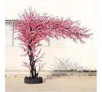 HGJHJJHK Arbre en fleurs de cerisier, arbre artificiel en fleurs rouges, décoration en fleurs de cerisier, fausses plantes de cerisier, arbres artificiels pour l'extérieur utilisés pour les activités