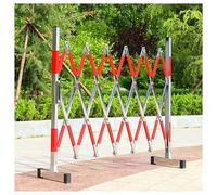 HGJHJJHK Barricade mobile extensible, barrière de sécurité pliable, barrière de barricade extensible en acier inoxydable, 1 barricade de circulation pour atelier d'usine, école (couleur : rouge