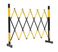 HGJHJJHK Barrière de trafic rétractable, clôture d'allée industrielle en métal avec roulettes, portail de garage de route industrielle pliable de 1,2 m, barrière de trafic rétractable (couleur : jaune