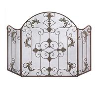 HGJHJJHK Fiche à cheminée American Heating Home Fire Fence Salon Room Whited Fer Cadre embarquée Fiche de cheminée Partition Spark Guard Cover Small Gift