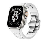HGJHJJHK Fluororubber Band pour Sport Strap Ultra 2 49/45/44/42mms10 46mm 42 mm Luxury Fkm Soft Strap Iwatch Ultra S10 9 8 7 SE 6 5 WatchBands