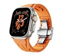 HGJHJJHK Fluororubber Band pour Sport Strap Ultra 2 49/45/44/42mms10 46mm 42 mm Luxury Fkm Soft Strap Iwatch Ultra S10 9 8 7 SE 6 5 WatchBands