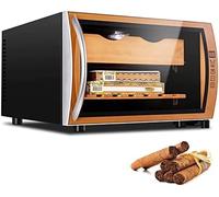 HGJHJJHK Humidors de cigares, humidor Cigare Box Contrôle Intelligent des humidiseurs électriques pour cigares avec écran Tactile étagères en Bois de cèdre Espagnol, C