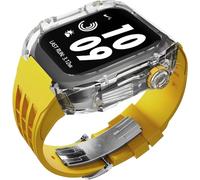 HGJHJJHK Kit de modification de boîtier de montre glacier transparent de luxe ， pour bande ultra 8 7 6 5 4 SE 44mm 45 mm 49 mm Sobrave de montre en caoutchouc Remplacer