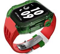 HGJHJJHK Kit de modification de boîtier de montre glacier transparent de luxe ， pour bande ultra 8 7 6 5 4 SE 44mm 45 mm 49 mm Sobrave de montre en caoutchouc Remplacer